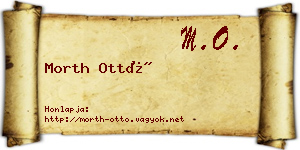 Morth Ottó névjegykártya
